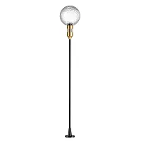 Ландшафтный светильник LED Dande 7121/2GL Odeon Light уличный IP65 чёрный на 1 лампу, плафон прозрачный в стиле хай-тек LED