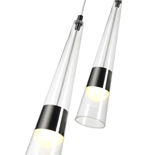 Бра LED Lump 5044/24WL Odeon Light прозрачный на 1 лампа, основание чёрное хром в стиле современный трубочки фото 5