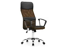 Компьютерное кресло Arano brown 11993 Woodville, коричневый/искусственная кожа ткань, ножки/металл/хром, размеры - *1280***600*610