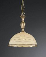 Светильник подвесной L 7004/28 Reccagni Angelo бежевый 1 лампа, основание античное бронза в стиле классический 