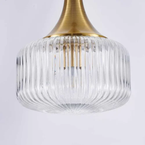 Светильник подвесной Malinconia 4051-1P Favourite прозрачный 1 лампа, основание латунь в стиле современный  фото 6