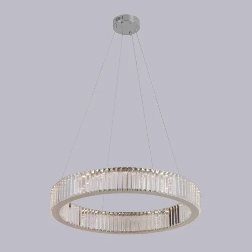 Светильник подвесной LED8442/S chrome Newport прозрачный на 1 лампу, основание хром в стиле современный кольца Светильник подвесной LED8442/S chrome Newport прозрачный на 1 лампу, основание хром в стиле современный кольца