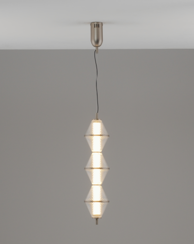 Светильник подвесной LED Senta V11366-PL Moderli прозрачный на 1 лампу, основание хром в стиле современный 