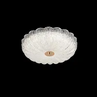 Светильник потолочный LED с пультом SOLARIS PL300 Crystal Lux прозрачный на 1 лампу, основание золотое в стиле современный 