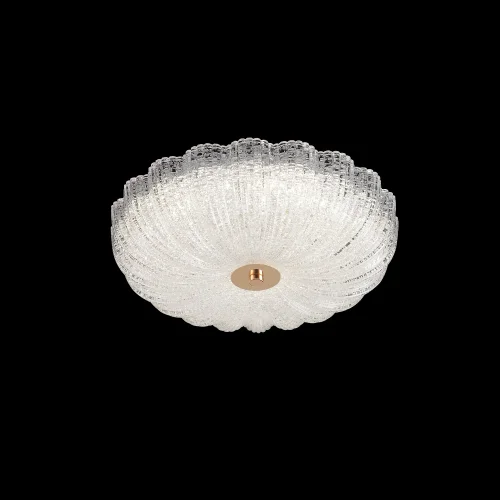 Светильник потолочный LED с пультом SOLARIS PL300 Crystal Lux прозрачный на 1 лампу, основание золотое в стиле современный 