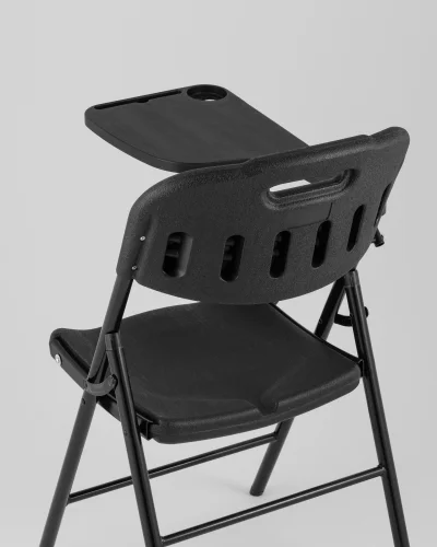 Стул складной банкетный со столиком черный УТ000039884 Stool Group, чёрный/пластик, ножки/металл/чёрный, размеры - ***** фото 2