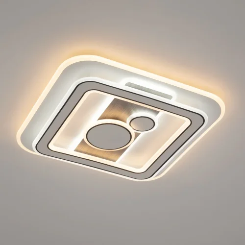 Люстра потолочная LED с пультом Costa CL741021 Citilux белая на 1 лампа, основание белое в стиле современный хай-тек с пультом фото 4