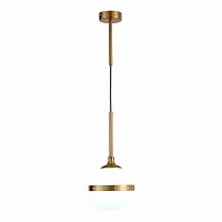 Светильник подвесной Arbe SL1157.303.01 ST-Luce белый 1 лампа, основание бронзовое в стиле современный шар