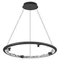 Светильник подвесной LED с пультом Cayon 7001/55L Odeon Light на 1 лампу, основание в стиле минимализм кольца с пультом