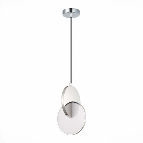 Светильник подвесной LED Eclisse SL6107.113.01 ST-Luce белый 1 лампа, основание хром в стиле современный  фото 2