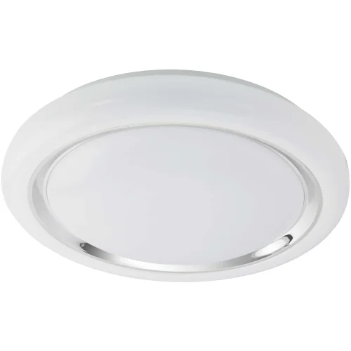 Светильник потолочный LED CAPASSO 96024 Eglo хром серый белый на 1 лампу, основание белое в стиле современный минимализм 