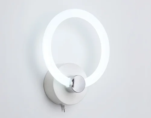 Бра LED FA3849 Ambrella light белый на 1 лампа, основание белое в стиле хай-тек современный кольца фото 4