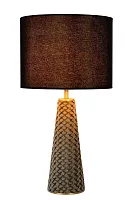 Настольная лампа Extravaganza Velvet 10501/81/30 Lucide чёрная 1 лампа, основание чёрное металл в стиле винтаж современный 