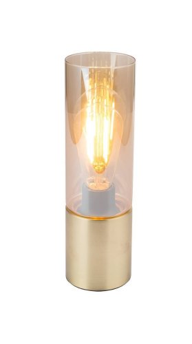 Настольная лампа Annika 21000M Globo прозрачная янтарная 1 лампа, основание матовое золото металл в стиле современный 