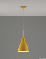 Светильник подвесной Toni V10649-1P Moderli жёлтый бежевый 1 лампа, основание жёлтое в стиле скандинавский лофт модерн 