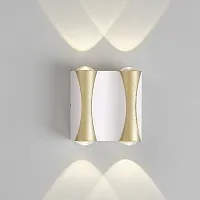 Бра LED CLT 022W2 WH-GO 4000K Crystal Lux золотой белый 1 лампа, основание золотое белое в стиле современный 