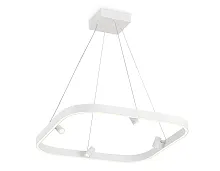 Светильник подвесной LED FL5802 Ambrella light белый 1 лампа, основание белое в стиле современный хай-тек квадраты