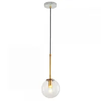 Светильник подвесной Marmore 2671-1P Favourite прозрачный на 1 лампу, основание золотое в стиле современный кантри 