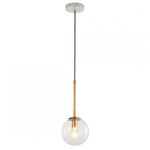 Светильник подвесной Marmore 2671-1P Favourite прозрачный 1 лампа, основание золотое в стиле кантри современный 