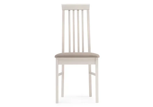 Деревянный стул Рейнир бежевый / молочный 528940 Woodville, бежевый/велюр, ножки/массив березы дерево/молочный, размеры - ****450*500 фото 3