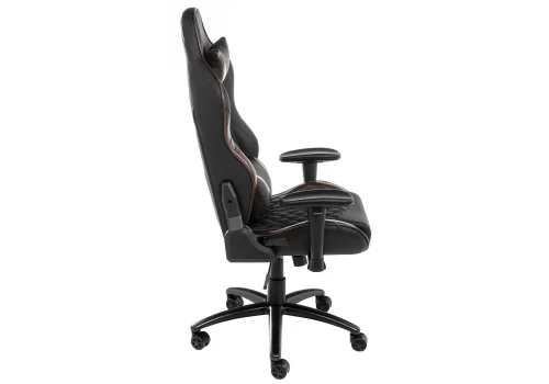 Кресло игровое Sprint коричневое / черное 11680 Woodville, чёрный/искусственная кожа, ножки/пластик/чёрный, размеры - *1250***700*720 фото 4