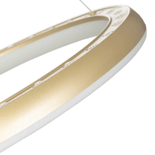 Люстра подвесная LED с пультом Юпитер CL730B092S Citilux белая на 1 лампу, основание матовое золото в стиле современный хай-тек кольца яндекс алиса с пультом фото 8