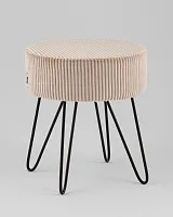 Пуф Спейси велюр рельефный бежевый УТ000040017 Stool Group на 1 , основание в стиле современный 
