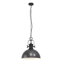 Светильник подвесной лофт Combwich 43052 Eglo чёрный серый 1 лампа, основание чёрное бежевое в стиле лофт 