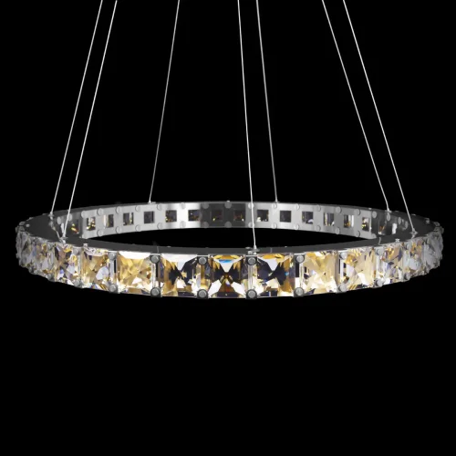 Светильник подвесной LED Tiffany 10204/800 Chrome LOFT IT прозрачный 1 лампа, основание хром в стиле современный кольца фото 4