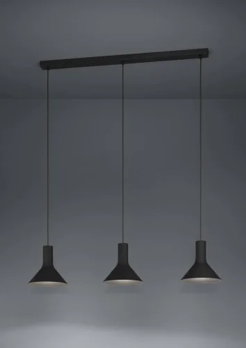 Светильник подвесной Morescana 390219 Eglo чёрный 3 лампы, основание чёрное в стиле лофт современный  фото 2