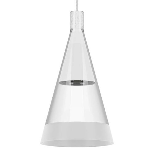 Светильник подвесной Cone 757016 Lightstar прозрачный 1 лампа, основание белое в стиле хай-тек  фото 2