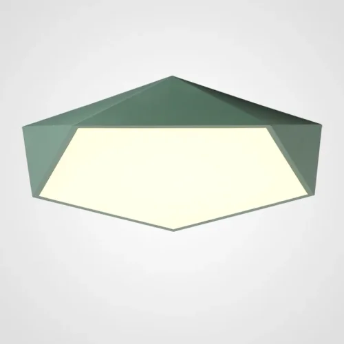 Светильник потолочный GEOMETRIC B D52 Green 193298-26 ImperiumLoft белый на 1 лампу, основание зелёное в стиле современный Светильник потолочный GEOMETRIC B D52 Green 193298-26 ImperiumLoft белый на 1 лампу, основание зелёное в стиле современный