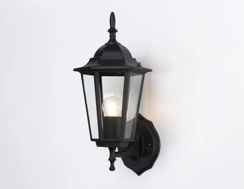 Настенный светильник ST2010 Ambrella light уличный IP54 чёрный 1 лампа, плафон прозрачный в стиле хай-тек современный E27 фото 2