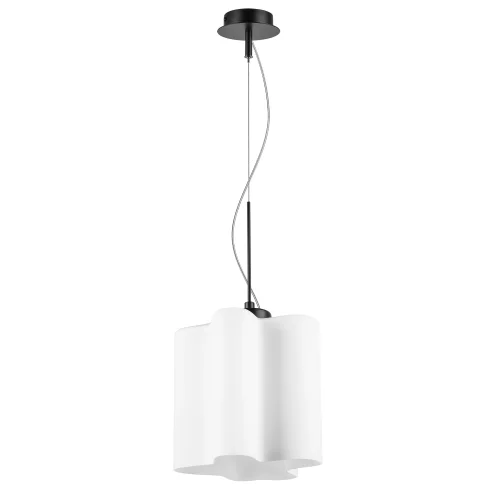 Светильник подвесной Nubi 802117 Lightstar белый 1 лампа, основание чёрное в стиле современный арт-деко 