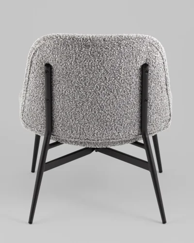 Кресло лаунж Ease, серый УТ000038984 Stool Group, серый/букле, ножки//чёрный, размеры - ****660*725мм фото 5