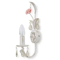 Бра V1239/1A Vitaluce без плафона на 1 лампу, основание белое в стиле флористика 