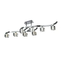 Люстра потолочная CUADRAX CROMO OPTICO 0961 Mantra Испания прозрачная на 8 ламп, основание хром в стиле современный Люстра потолочная CUADRAX CROMO OPTICO 0961 Mantra Испания прозрачная на 8 ламп, основание хром в стиле современный