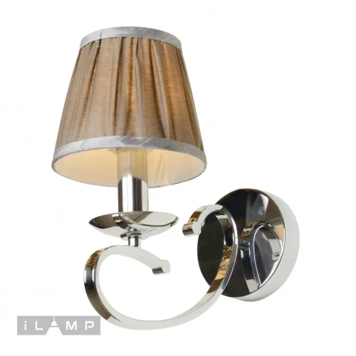 Бра Holiday RM6116/1W CR iLamp коричневый на 1 лампа, основание хром в стиле современный американский  фото 3