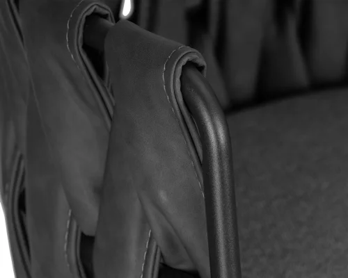 Набор 4 шт Стул барный DOBRIN AMELIA (серая ткань (F-48), темно-серый винтажный PU (MF-12)) цвет сиденья серая ткань (F-48), цвет спинки темно-серый винтажный PU (MF-12), цвет основания черный Dobrin, серый/ткань экокожа, ножки/металл/, размеры - *980**** фото 9 Набор 4 шт Стул барный DOBRIN AMELIA (серая ткань (F-48), темно-серый винтажный PU (MF-12)) цвет сиденья серая ткань (F-48), цвет спинки темно-серый винтажный PU (MF-12), цвет основания черный Dobrin, серый/ткань экокожа, ножки/металл/, размеры - *980**** фото 9