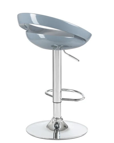 Стул барный набор 2 шт. SET-2 1010-LM DISCO, цвет сиденья серый, цвет основания хром Dobrin, /полимер, ножки/металл/хром, размеры - 790*1000***470*440 фото 5