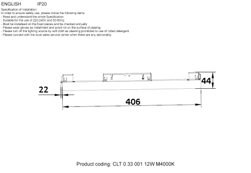 Трековый светильник магнитный LED CLT 0.33 001 12W WH M4000K Crystal Lux белый для шинопроводов серии Space белый фото 2