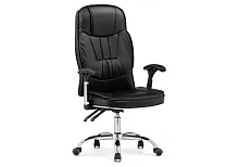 Кресло для руководителя Vestra black 15258 Woodville, чёрный/искусственная кожа, ножки/металл/хром, размеры - ****620*640