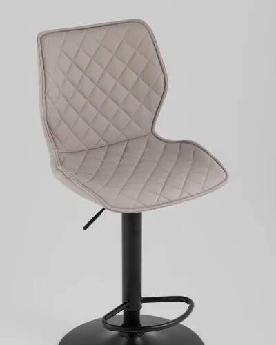 Стул барный Dome, экокожа, серый (набор 2 шт) УТ000039936 Stool Group, серый/экокожа, ножки//чёрный, размеры - ****445*520 фото 3