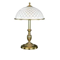 Настольная лампа P 7102 G Reccagni Angelo белая 2 лампы, основание золотое латунь металл в стиле классический 