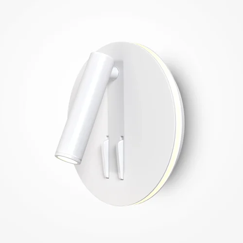 Бра с выключателем LED ios 176 C176-WL-01-6W-W Maytoni белый на 1 лампу, основание белое в стиле современный фото 8