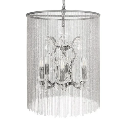 Люстра подвесная Vaille Crystal 10450/500 LOFT IT графит на 6 ламп, основание графит в стиле арт-деко цепочки фото 4