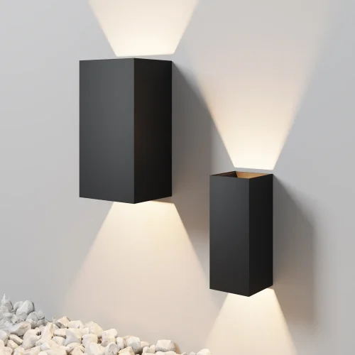 Настенный светильник ЛЕД уличный Драп / Drape O525WL-L10B3K Maytoni уличный IP65 чёрный на 1 лампу, плафон чёрный в стиле современный ЛЕД фото 3 Настенный светильник ЛЕД уличный Драп / Drape O525WL-L10B3K Maytoni уличный IP65 чёрный на 1 лампу, плафон чёрный в стиле современный ЛЕД фото 3
