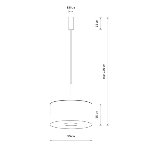 Светильник подвесной Santana M 11652-NW Nowodvorski бежевый на 1 лампу, основание золотое в стиле лофт фото 8