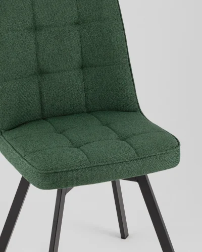 Стул Pleid, вращающийся, зеленый, сиденье УТ000040525 Stool Group, зелёный/рогожка, ножки/металл/чёрный, размеры - *855**** фото 2