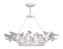 Люстра подвесная  Pajaritos 1751-9P Favourite без плафона на 9 ламп, основание белое в стиле кантри птички